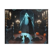 Haunted House Puzzle 110 pcs, Halloween Puzzle for Adults, Fun Puzzle Gift
