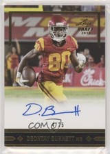 2018 Leaf Ultimate Draft 91 Rookies Gold /25 Deontay Burnett #GLR-DB1 Auto RC