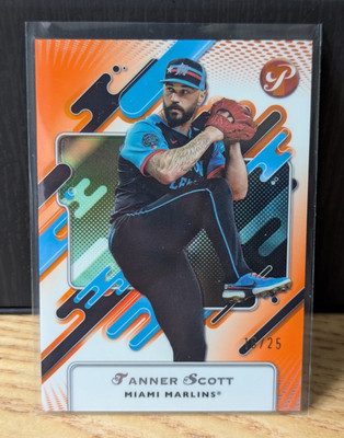 Topps Pristine Baseball 2025 Tanner Scott Miami Marlins Orange Parallel /25