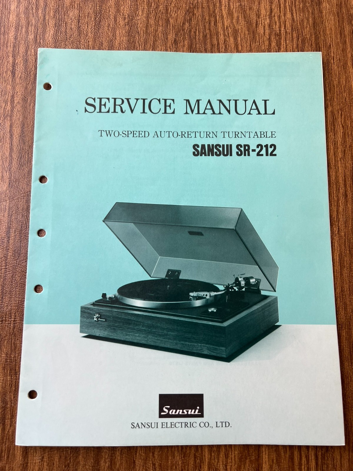 Original Vintage SANSUI SR-212 Turntable Service Manual