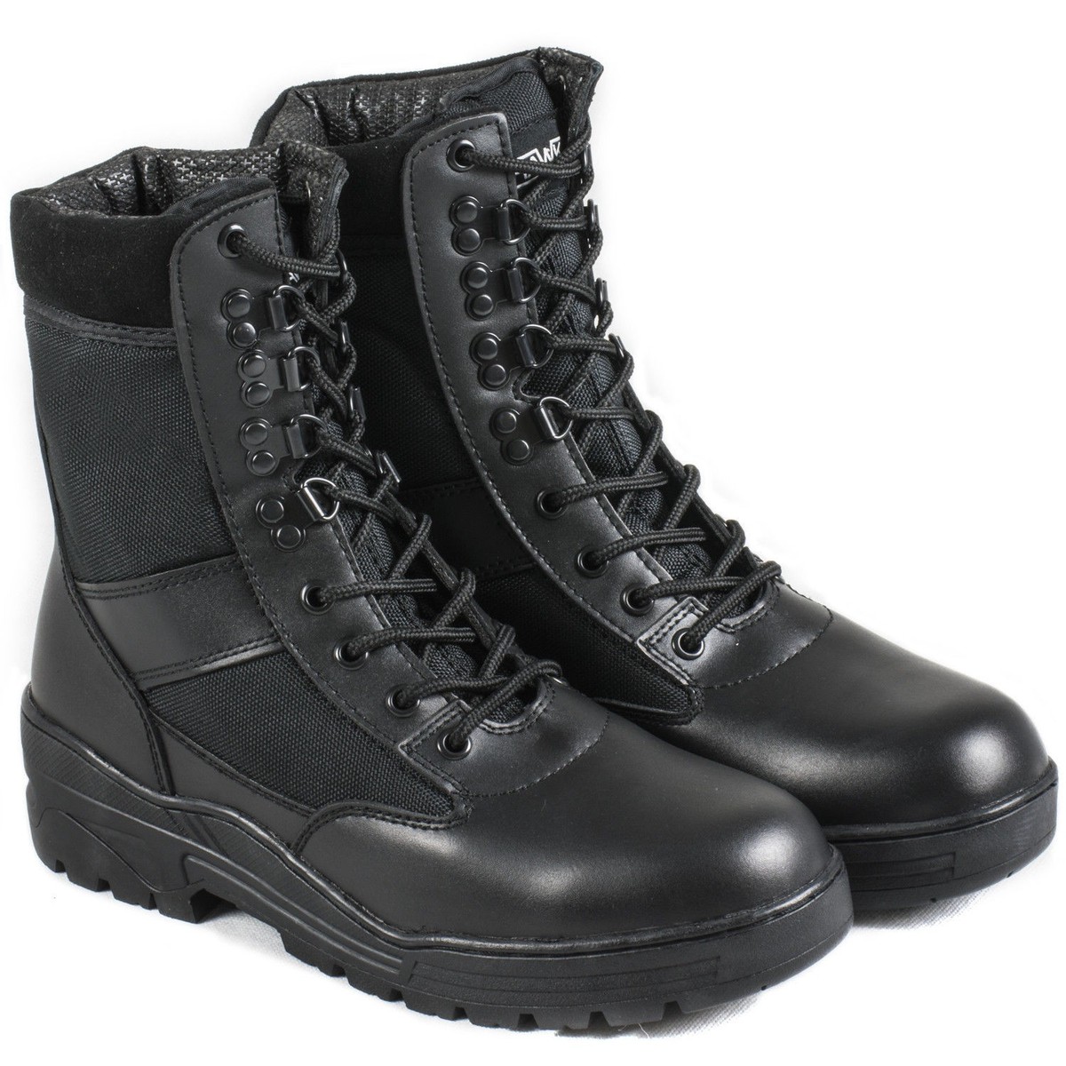 Nitehawk Army/Military Patrol Black Leather Combat Boots  display picture 3