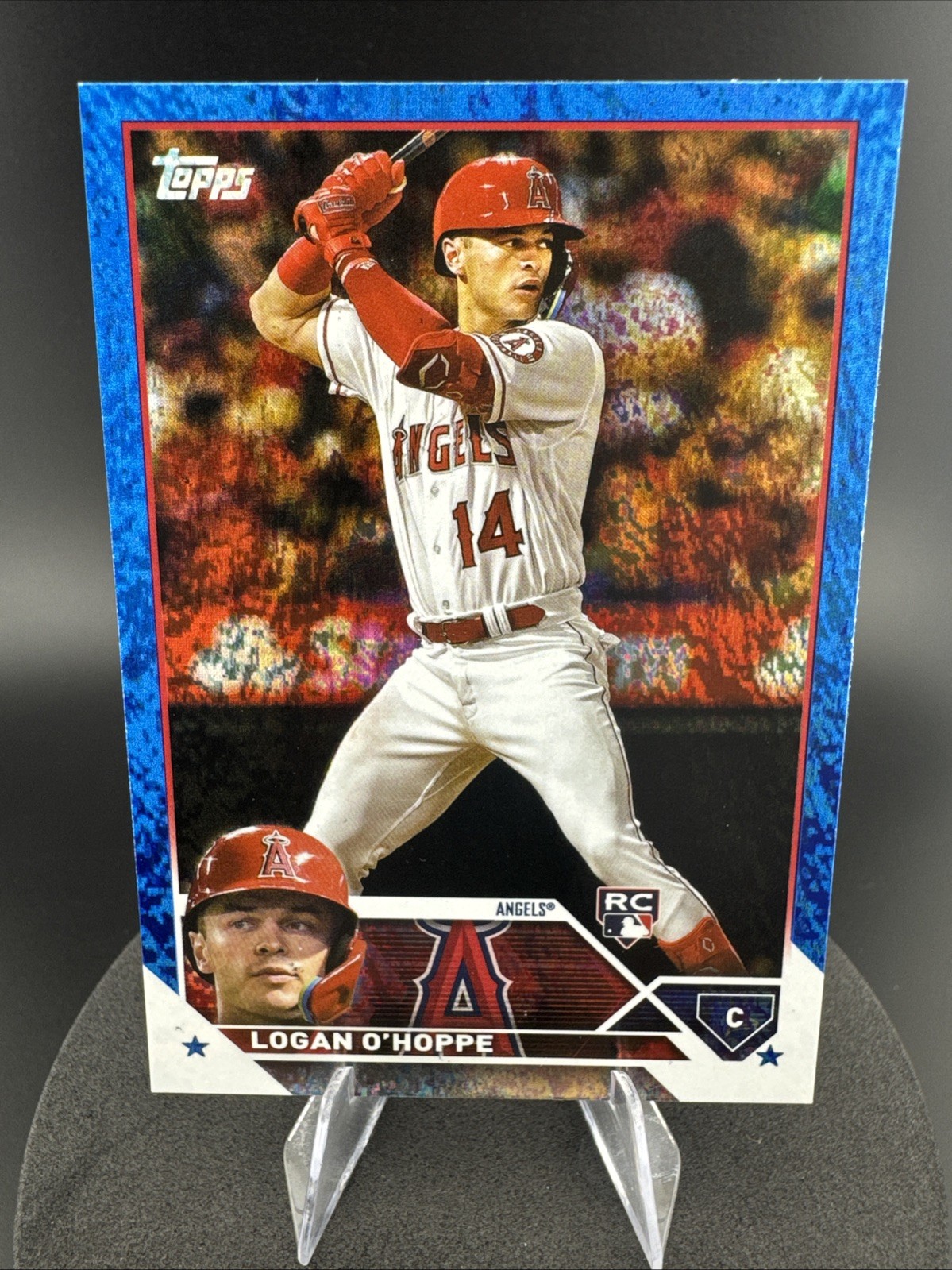 2023 Topps #363 Angels LOGAN O'HOPPE Rookie RC Blue Foil /999