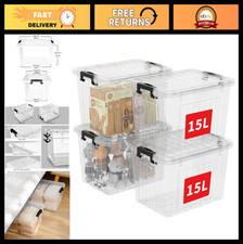 18Qt Plastic Storage Bins 4 Pack - Stackable ...