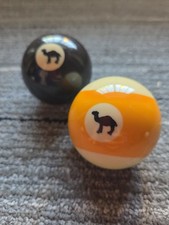 VTG 90's Joe Camel Cigarettes 8 And 9 Billards Ball Pool Ball Advertising x2