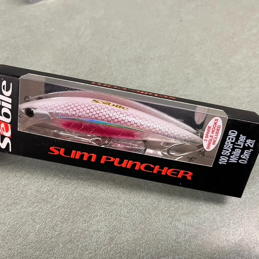 Sebile Puncher 2 3/8" Lot of 2- Lipped Jerkbait Lure Suspendin White Liner 1/8oz - Image 3 of 4