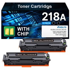 218A W2180A Black Toner Cartridges 2 Pack Replacement for HP 218A 218X Compat...