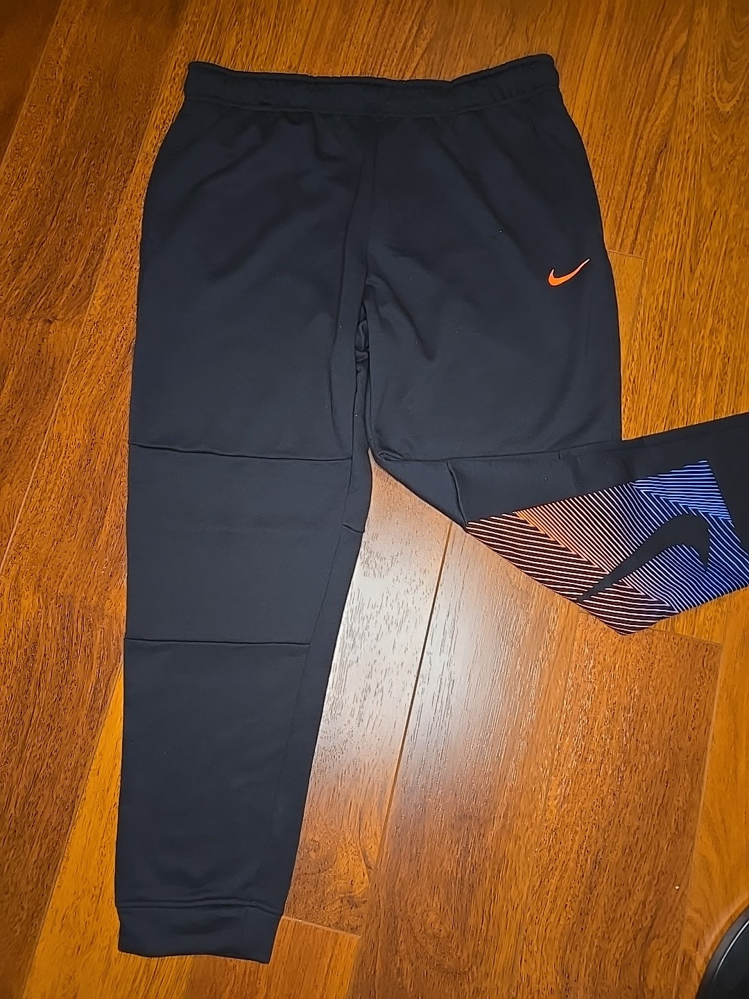 Vtg Y2K Nike Dri-Fit Jogger Sweatpants Sz-XL(mens) Black/Orange Mint Condition