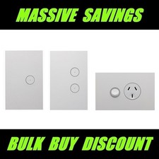 CLIPSAL ZEN 1 Gang 2 Gang Light Switch LED Single Power Point White CLEARANCE