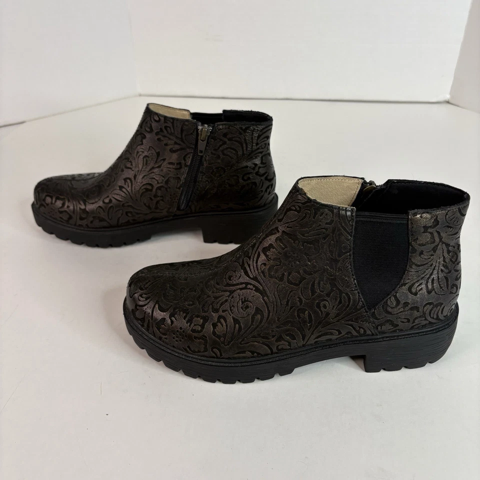 Botines Alegria Shayne Bronce Swish Talla 38 EE. UU. 8,5) Negro/Bronce Floral, Usados en Excelente Condición Foto 4 de 4