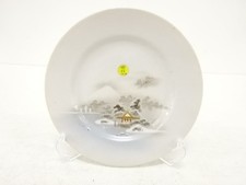 7305909: JAPANESE COLLECTIBLE / DISH / LANDSCAPE / SNOW / OVERGLAZE ENAMELS