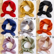 100 Pure Silk 21'' Square Scarf Women Kerchief Bandana Neckerchief Wrap Turban