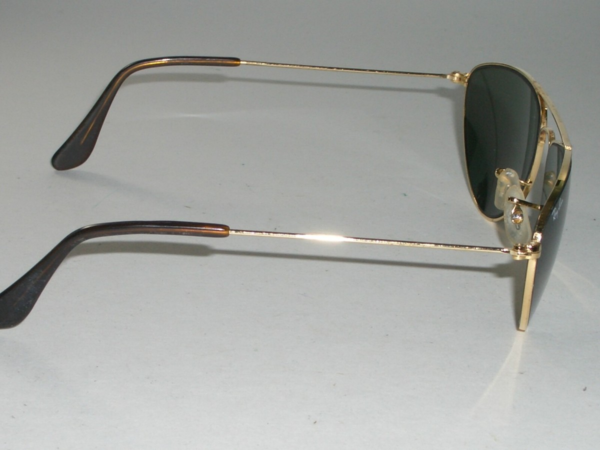 小物 80's B&L Ray Ban Tea Cup Gold Aviator VINTAGE B&L RAY BAN W1081 G15 TEA CUP GOLD PLATED AVIATOR