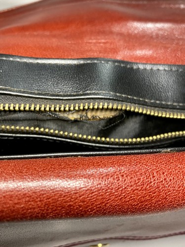 Strawbridge Clothier rote Leder Schulter Handtasche 70er Jahre Rarität Made in Italy - Bild 16 von 17