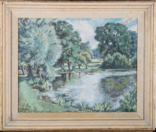 H. M. Price - Mid 20th Century Oil, Summer On The Banks
