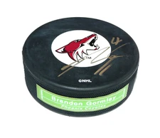 Brandon Gormley Phoenix Coyotes Autographed Hockey Puck  A3916