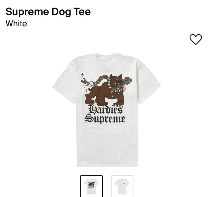 Tee shirt Supreme/Hardies Dog blanc X large