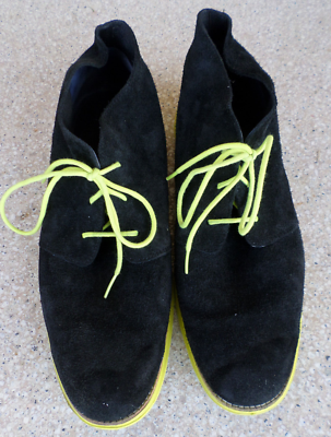 Cole Haan Lunargrand Chukka Black Mens Size 13‎ Suede Neon Yellow C11185 Cole Haan Lunargrand Chukka Black Mens Size 13 Suede Neon  main image 4