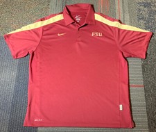 MEN  S NIKE DRI-FIT FLORIDA STATE UNIVERSITY RED POLO SIZE XL