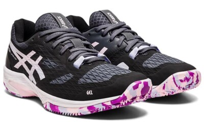 Asics Padel Lima FF Gr:41,5  US:9,5 Black/Lila 1042A144-001 Tennis Sport schuhe
