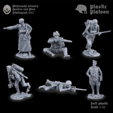 Plastic Platoon German snipers Stalingrad Scale 1:32 MEGA RARE SET