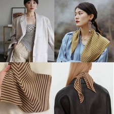 Toteme 100 Mulberry Silk Scarf embroidery Geometric figure Women's Shawl 57cm