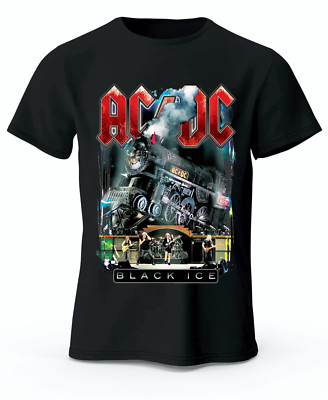 AC DC BLACK ICE HARD ROCK BAND T-SHIRT T-Shirt Angus Young Guitar
