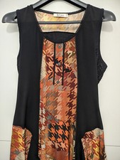 W Love Dress Womens 4 Black Mini Sleeveless Contrast Henley Popover Boho French