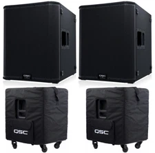 2x QSC KS118 18" ACTIVE DIRECT RADIATING SUBWOOFER 3600W DJ SUB + 2x KS118-CVR