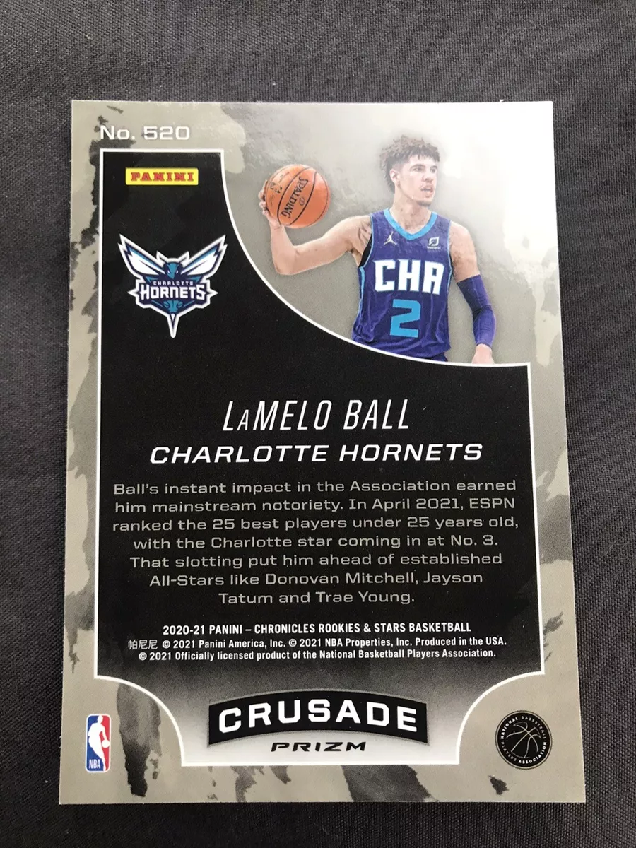 LAMELO BALL 2020-21 Panini Chronicles Crusade SILVER PRIZM rookie Card #520