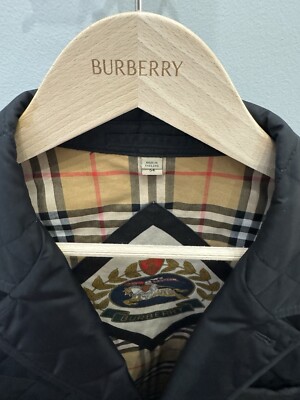 Burberry Clifton Lightweight Jacket Quilted Blazer Logo Black 54