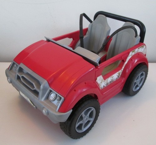 2004 Mattel Barbie Cali Mädchen Jeep ROT 4x4 Düne Buggy Sonne Strand 2-Sitzer Auto