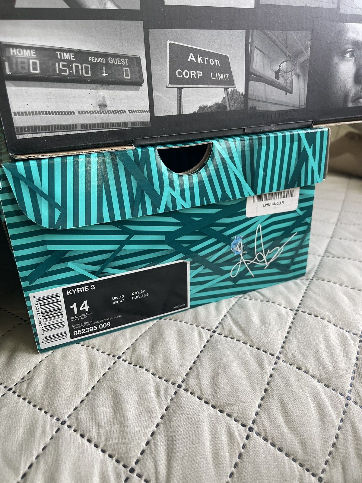 Nike Kyrie 3 ‘Black Multi-Color’ Black Ice SKU 852395-009  US Men’s Size 14 Rare image 3
