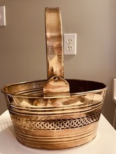 brass basket with handle