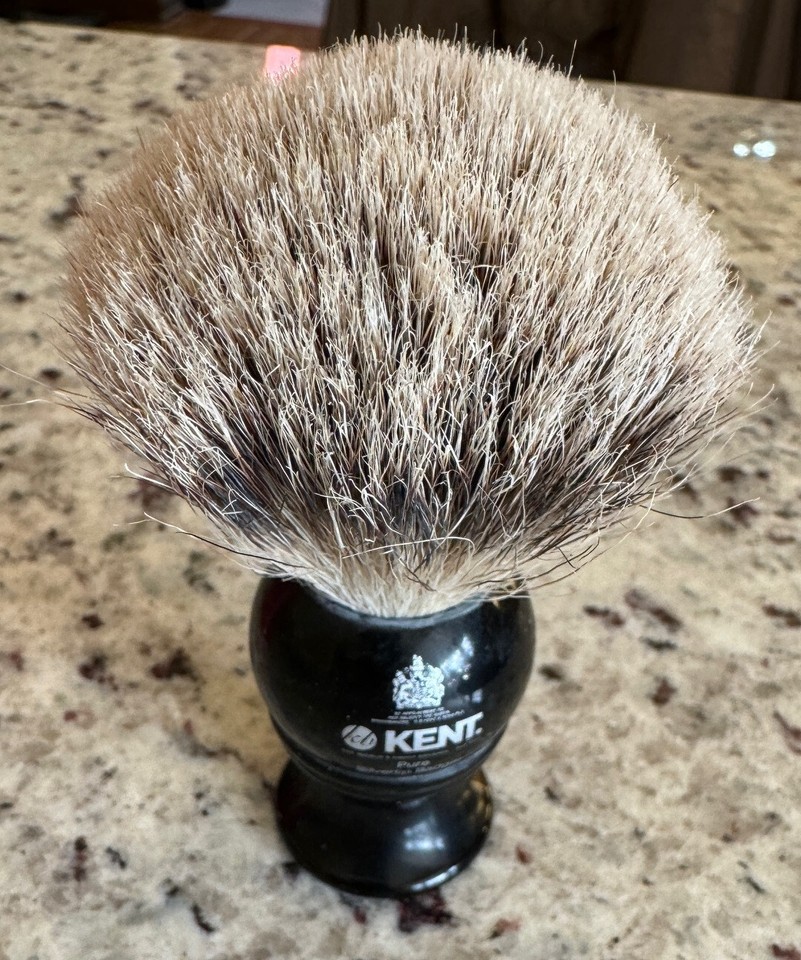 Kent Shaving Brush Pure SilverTipped Badger Brush BLK4 Small
