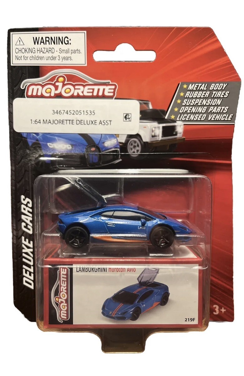 Lamborghini Huracan Avio Blue Majorette Deluxe Car 219F Die Cast 1