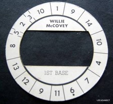 Cadaco All-Star Baseball Game Disk Willie McCovey 1st Base Giants