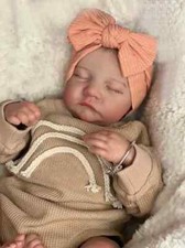19 inch Levi Reborn baby doll painted as sleeping newborn baby size 3D visible
