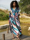 AU STOCK SOFT COTTON OVERSIZE KAFTAN TUNIC KIMONO DRESS BIKINI COVER UP 1132-1