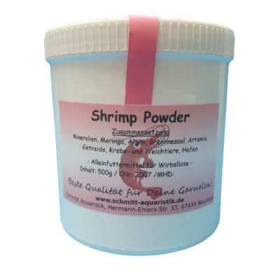 (89,98 /kg) Shrimp Powder / 500g Züchterdose / Garnelen Staubfutter Mineralien 