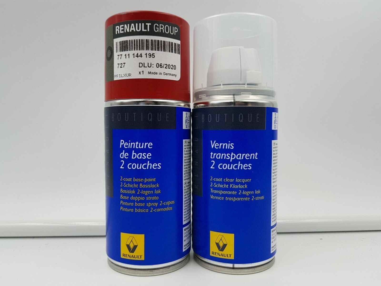 Peinture de base 727 rouge clair Renault Dacia pour stopper la rouille des éclats