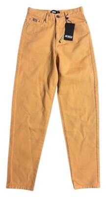 Minga London Mom Jeans Juicy Orange High Waist Tapered Leg  24'' waist