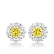 Bella Bridal Earrings in Yellow