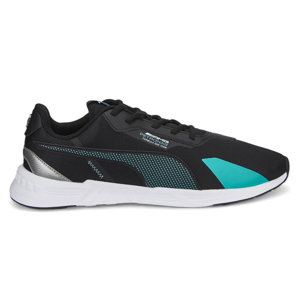 Puma MAPF1 Tiburion Mens Black Blue Lace-Up Sneakers 30719802
