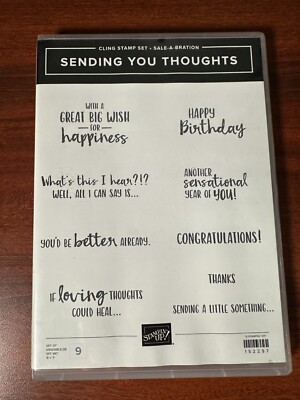 Stampin Up Cling Stamp Set ~ Sending You Thoughts | eBay