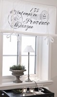Raff Gardine Nice Grau 120 X 100 Cm Bxl(H) Rollo Weiß Landhaus Vintage Shabby