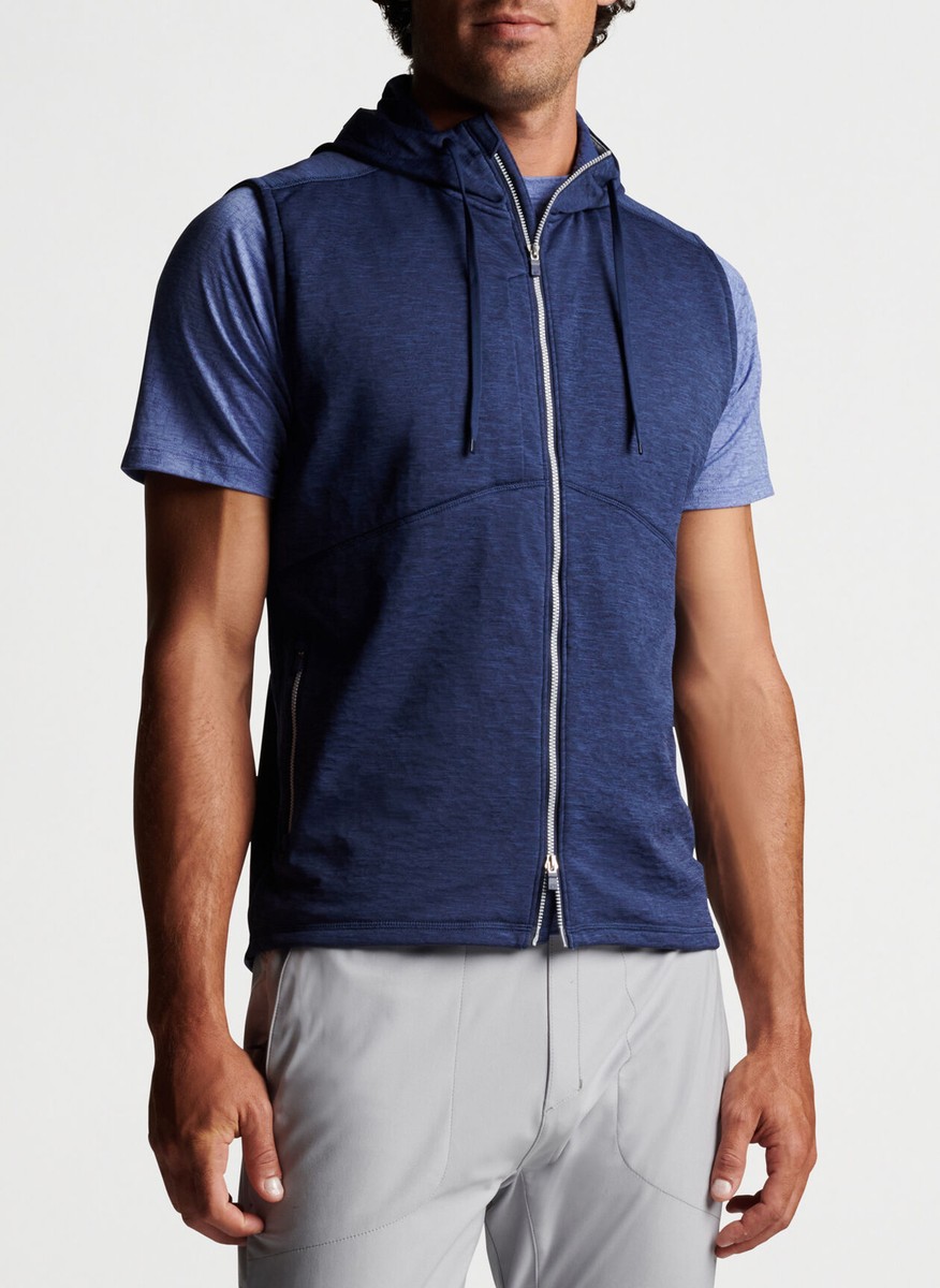 NEW MENS PETER MILLAR GOLF ECLIPSE PERFORMANCE HOODIE VEST SWEATSHIRT,  MEDIUM | eBay