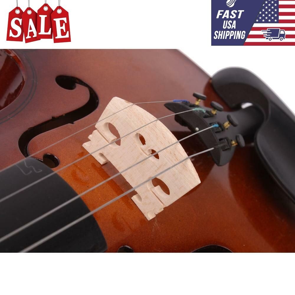 New Black Friday 4/4 Natural Acoustic Violin Set + Case+ Bow + Rosin eBay