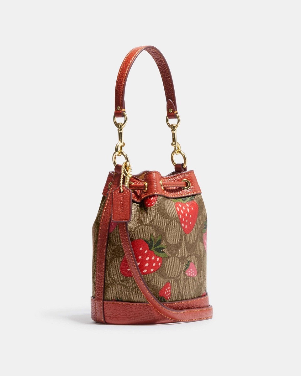 COACH DEMPSEY Mini Bucket Bag Signature Canvas Wild