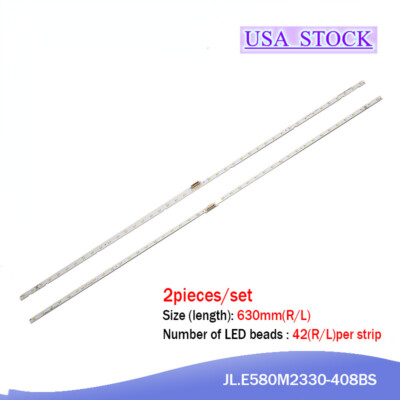 LED Strip(2) for Samsung UE58NU7100 UE58RU7100 UN58NU7100 UA58NU7100 BN96-46866A