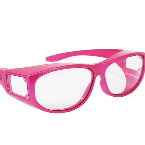 Global Vision Escort Women's Safety OTG Glasses Pink Frames Clear Lenses - Picture 6 of 7